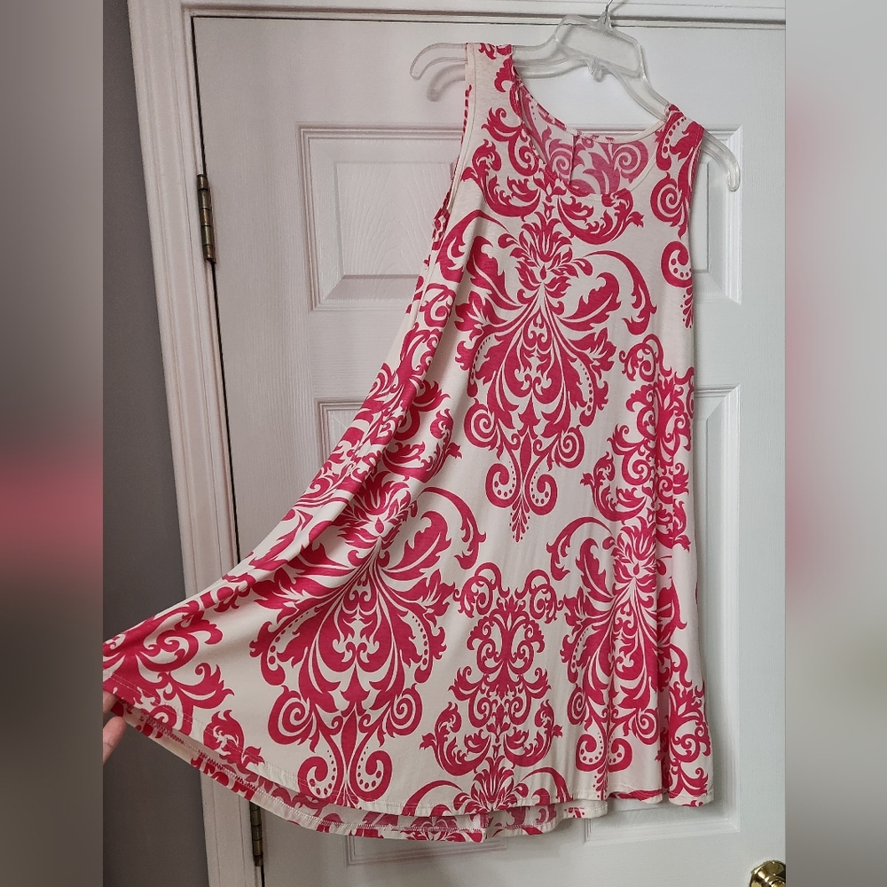 Pink and off-white dress | Size L